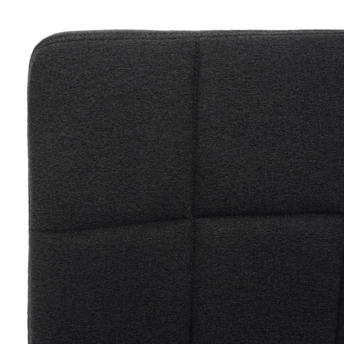 2er-Set Esszimmerstuhl Kavala II, Kchenstuhl, hhenverstellbar Drehmechanismus ~ Stoff/Textil dunkelgrau, Fu schwarz