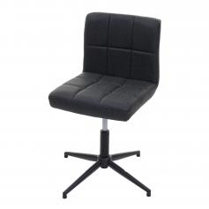Bürostuhl Kavala II, Schreibtischstuhl Stuhl, höhenverstellbar Drehmechanismus ~ Kunstleder dunkelgrau, Fuß schwarz