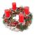 Adventskranz HWC-H49, Weihnachtsdeko Adventsgesteck Weihnachtsgesteck, Holz rund Ø 33cm ~ inkl. 4x Kerzen rot