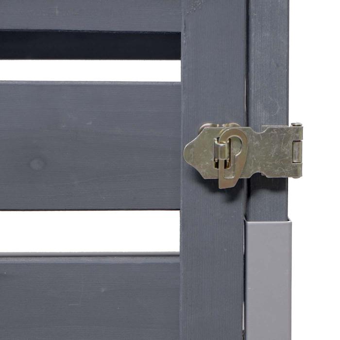 B-Ware (Kratzer/Holzschden SK3) | XL 1er-/2er-Mlltonnenverkleidung Erweiterung HWC-H62, 114x67x97cm Holz ~ hellgrau