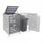 B-Ware (Kratzer/Holzschden SK3) | XL 1er-/2er-Mlltonnenverkleidung Erweiterung HWC-H62, 114x67x97cm Holz ~ hellgrau