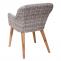 2er-Set Poly-Rattan Gartenstuhl HWC-H65, Rattanstuhl Balkonstuhl Sessel, Spun Poly Akazie MVG ~ grau, Kissen dunkelgrau