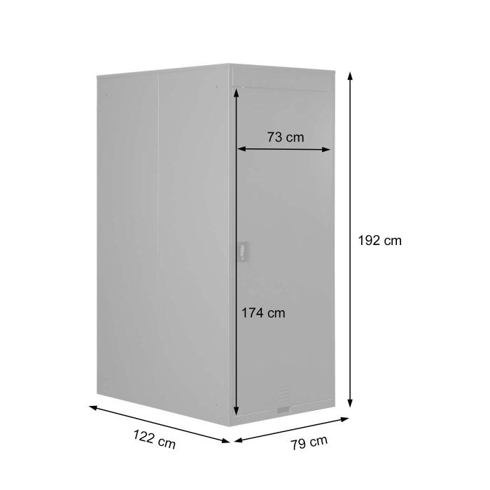 Defekte Ware (Kratzer Beulen SK5) | Fahrradgarage HWC-H66, erweiterbar abschliebar Metall ~ anthrazit-hellgrau