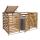 XL 3er-/6er-Mülltonnenverkleidung HWC-H62, Mülltonnenbox, erweiterbar 110x65x93cm Massiv-Holz ~ braun
