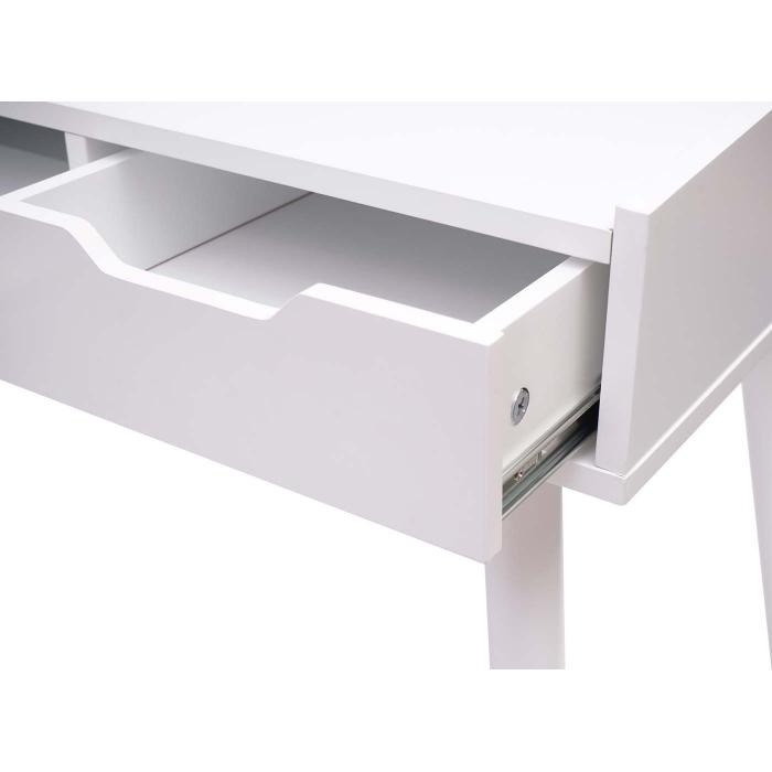 Schreibtisch HWC-A70b, Brotisch Computertisch, MDF 120x55cm ~ wei