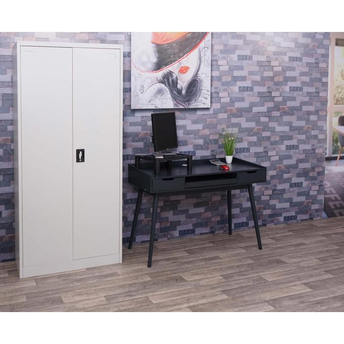 Schreibtisch HWC-A70b, Brotisch Computertisch, MDF 120x55cm ~ dunkelgrau