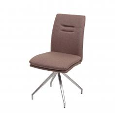 B-Ware (Sitzfläche eingedrückt SK2) | Esszimmerstuhl HWC-H70, Küchenstuhl Lehnstuhl Stuhl, Stoff/Textil Edelstahl