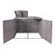 XL 2er-/4er-Mlltonnenverkleidung HWC-H74, Mlltonnenbox, erweiterbar 126x158x98cm Holz FSC ~ anthrazit-grau