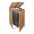XL 1er-/2er-Mülltonnenverkleidung HWC-H74, Mülltonnenbox, erweiterbar 126x80x98cm Holz MVG ~ braun
