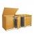 XL 4er-/8er-Mülltonnenverkleidung HWC-H75b, Mülltonnenbox, erweiterbar 121x66x92cm Holz FSC-zertifiziert ~ braun