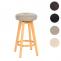 Barhocker Navan, Barstuhl Tresenhocker, Holz Kunstleder drehbar ~ taupe, helle Beine