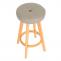 2er-Set Barhocker Navan, Barstuhl Tresenhocker, Holz Kunstleder drehbar ~ taupe, helle Beine