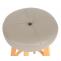 2er-Set Barhocker Navan, Barstuhl Tresenhocker, Holz Kunstleder drehbar ~ taupe, helle Beine