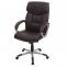 Brostuhl HWC-A71, Chefsessel Drehstuhl, Kunstleder ~ coffee-braun