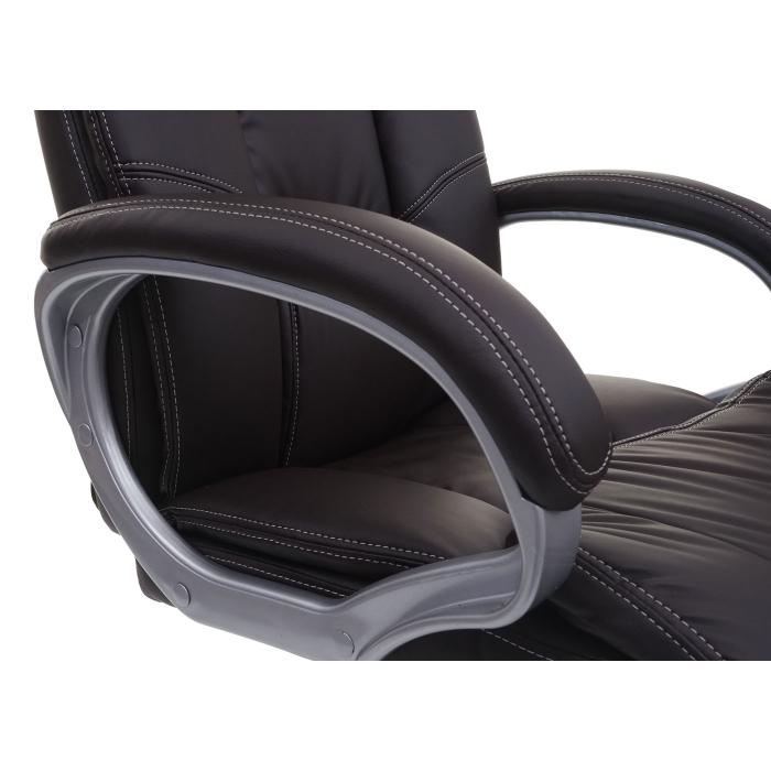 Brostuhl HWC-A71, Chefsessel Drehstuhl, Kunstleder ~ coffee-braun