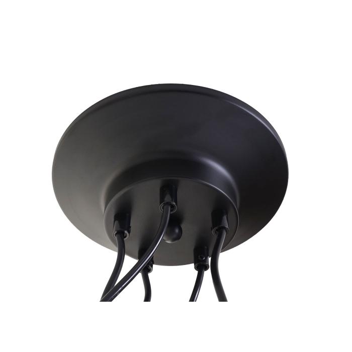 Pendelleuchte HWC-H81, Hngeleuchte Hngelampe, Industrial Metall hhenverstellbar schwarz ~ 5x Kfiglampenschirm