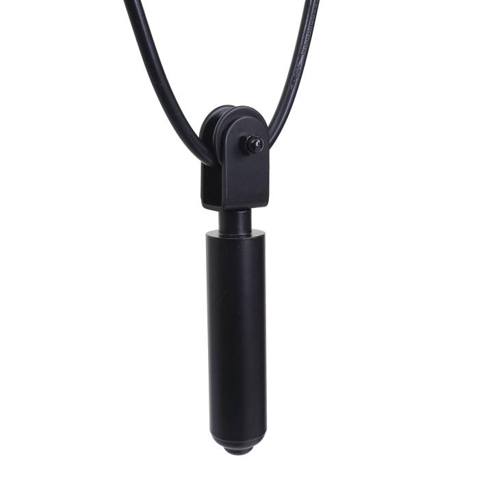 Pendelleuchte HWC-H85, Hngelampe Hngeleuchte, Industrial Metall hhenverstellbar schwarz ~ 9x Gitterlampenschirm
