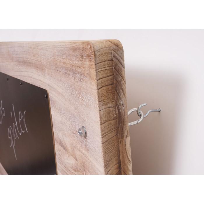 B-Ware (Verbogen SK3) | Wandtisch HWC-H48, Wandklapptisch Wandregal Tisch mit Tafel, klappbar Massiv-Holz ~ 120x60cm