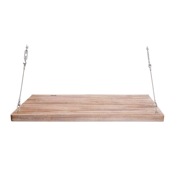 Wandtisch HWC-H48, Wandklapptisch Wandregal Tisch mit Tafel, klappbar Massiv-Holz ~ 100x50cm