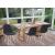 6er-Set Esszimmerstuhl HWC-A60 II, Stuhl Küchenstuhl, Retro 50er Jahre Design ~ Stoff/Textil dunkelgrau