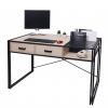 Schreibtisch HWC-H91, Bürotisch Computertisch, Industrial 76x120x70cm ~ Eiche-Optik