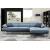 Sofa HWC-H92, Couch Ecksofa L-Form 3-Sitzer, Liegefläche ~ rechts, blau-grau