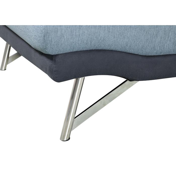 Sofa HWC-H92, Couch Ecksofa L-Form 3-Sitzer, Liegeflche 300cm ~ rechts, blau-grau