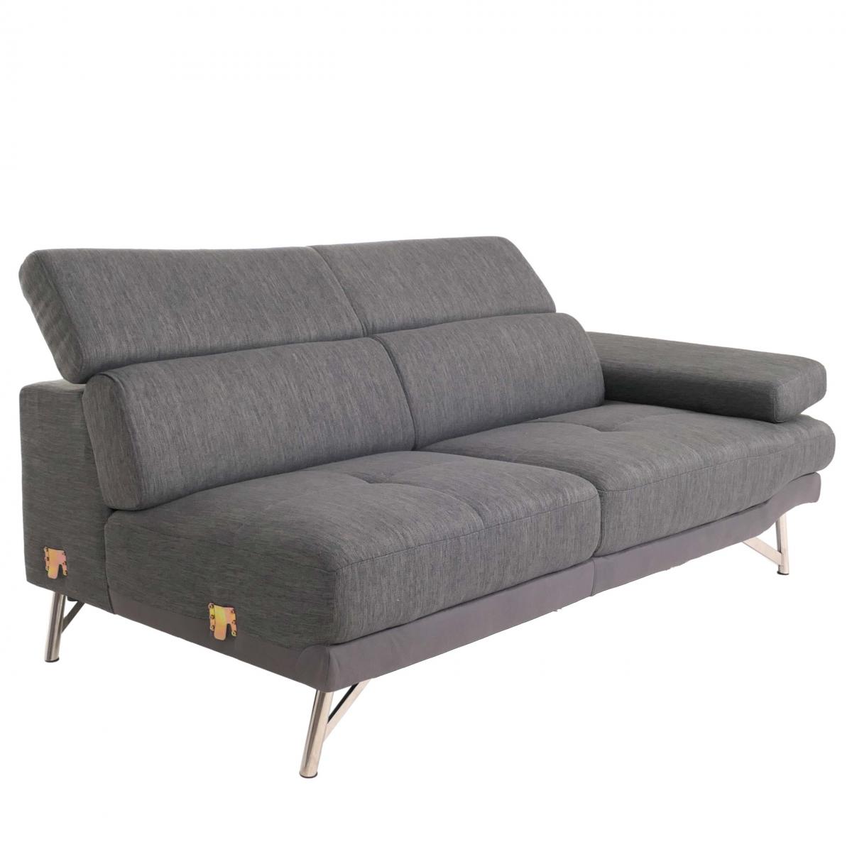 B-Ware (nur Teilstck SK3) | Sofa HWC-H92, Couch 2-Sitzer Stoff/Textil 94x187x102 cm, anthrazit-grau