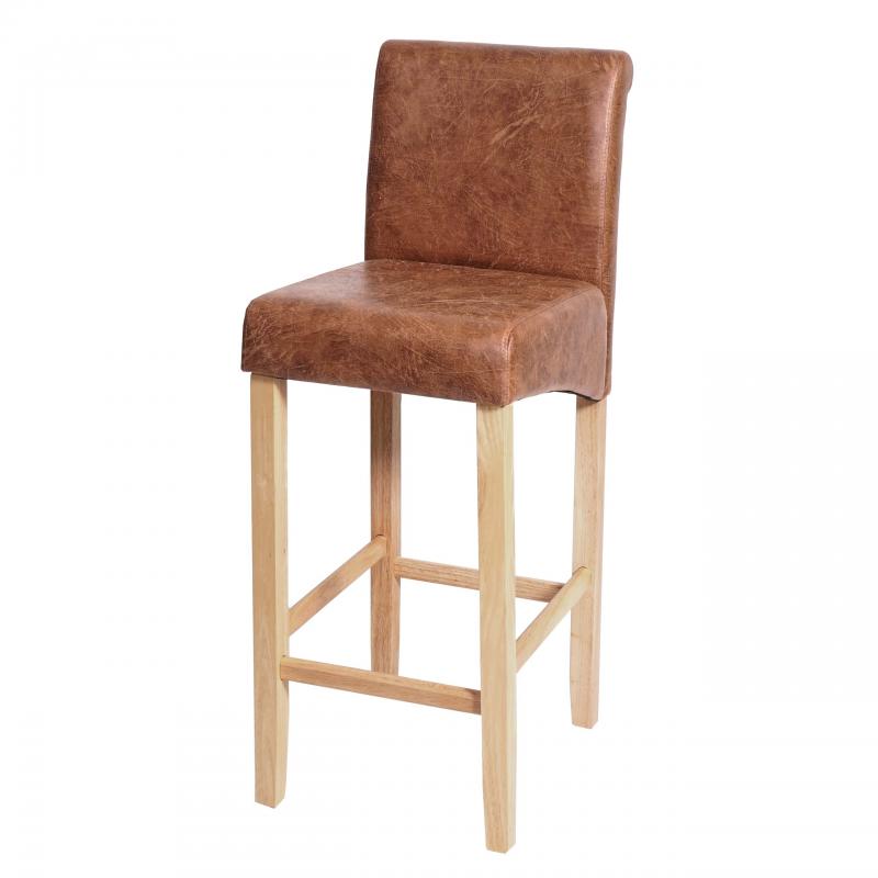 Barhocker HWC-C33, Barstuhl Tresenhocker, Holz FSC-zertifiziert ~ Wildlederimitat, helle Beine, Stoff/Textil