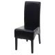 Esszimmerstuhl Latina, Küchenstuhl Stuhl, Leder ~ schwarz, dunkle Beine