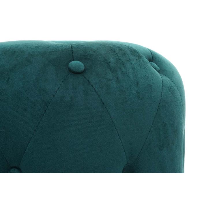Hocker HWC-D22, Sitzhocker Ottomane, 42x39cm MVG-zertifiziert ~ Samt dunkelgrün