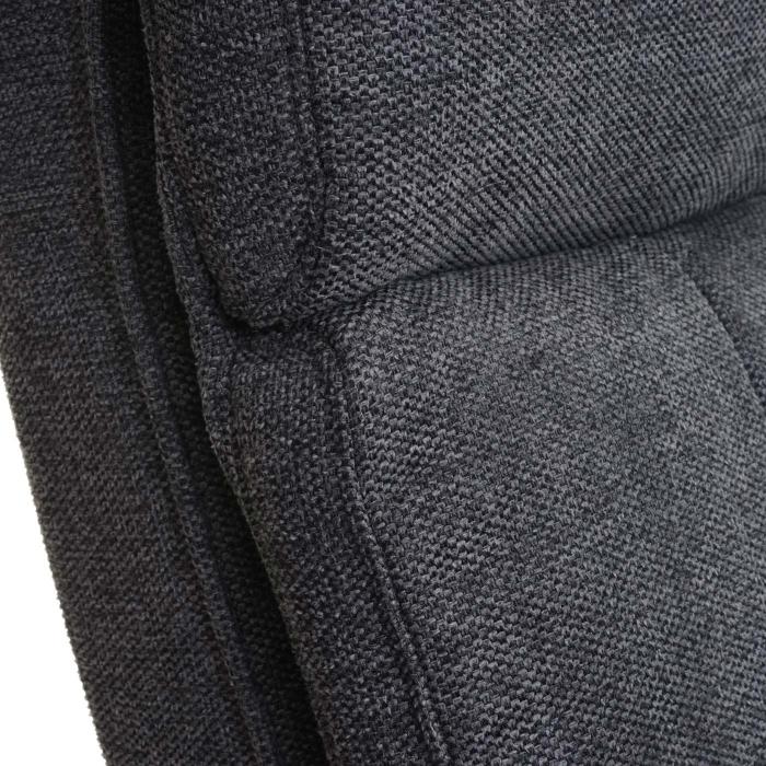 Relaxsessel HWC-C16, Fernsehsessel TV-Sessel Hocker mit Staufach, MVG-zertifiziert ~ Stoff/Textil dunkelgrau