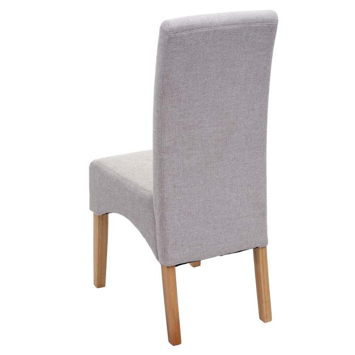 Beine Latina, 6er-Set von Heute-Wohnen Esszimmerstuhl Stuhl, creme Stoff/Textil Küchenstuhl ~ helle beige,