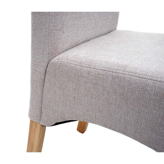 6er-Set Esszimmerstuhl Latina, Küchenstuhl Stuhl, Stoff/Textil ~ creme  beige, helle Beine von Heute-Wohnen