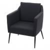 Lounge-Sessel HWC-H93a, Sessel Cocktailsessel Relaxsessel ~ Kunstleder schwarz