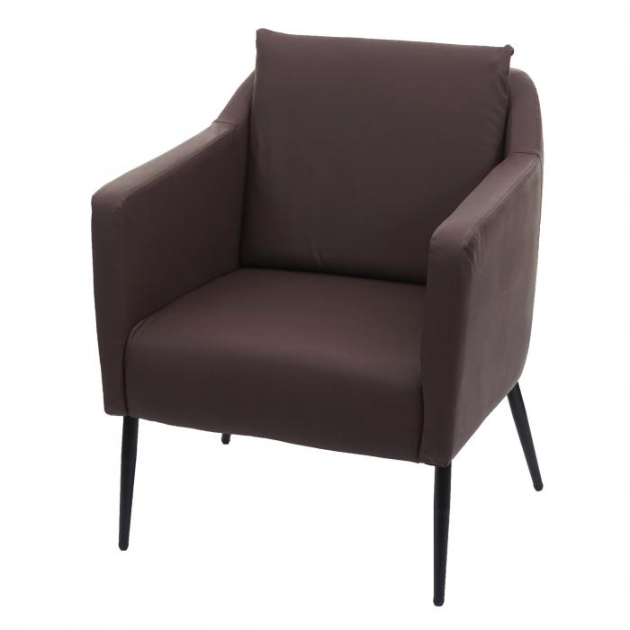 Lounge-Sessel HWC-H93a, Sessel Cocktailsessel Relaxsessel ~ Kunstleder braun