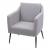 Lounge-Sessel HWC-H93a, Sessel Cocktailsessel Relaxsessel ~ Stoff/Textil hellgrau