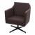 Lounge-Sessel HWC-H93b, Sessel Cocktailsessel Relaxsessel mit Fukreuz, drehbar ~ Kunstleder braun