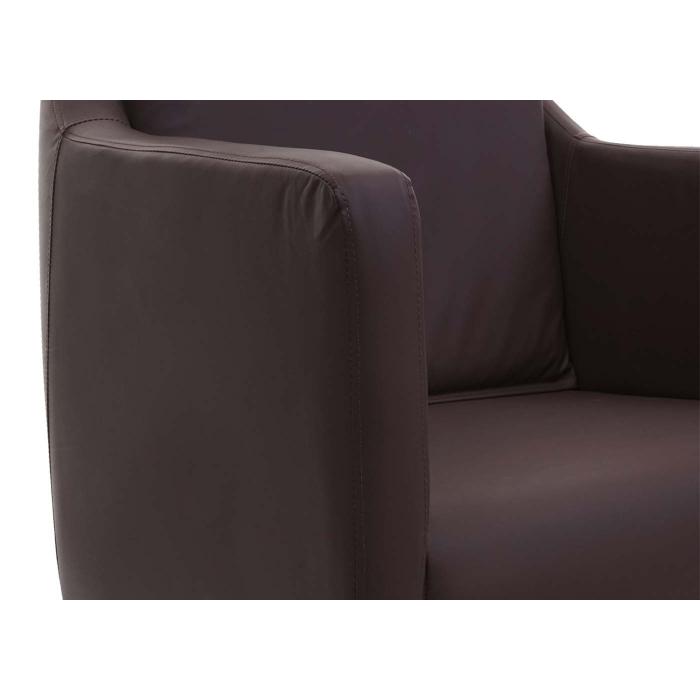 Lounge-Sessel HWC-H93a, Sessel Cocktailsessel Relaxsessel ~ Kunstleder braun