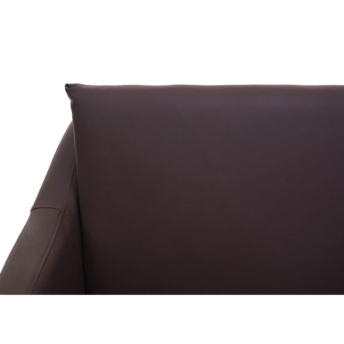 Lounge-Sessel HWC-H93b, Sessel Cocktailsessel Relaxsessel mit Fukreuz, drehbar ~ Kunstleder braun