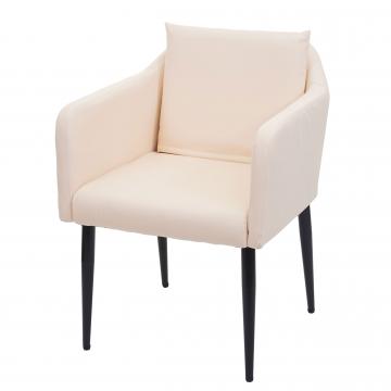 B-Ware (Gebrachsspuren SK4) | Esszimmerstuhl HWC-H93, Stuhl ~ Kunstleder creme-beige
