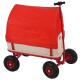 B-Ware Bollerwagen Handwagen Leiterwagen Oliveira ~ ohne Sitz, mit Bremse, Dach rot