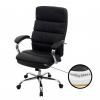 XXL Bürostuhl HWC-H95, Drehstuhl Schreibtischstuhl Chefsessel, 220kg belastbar Federkern Kunstleder ~ schwarz