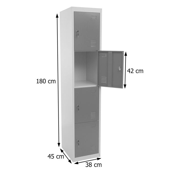 B-Ware (Beulen SK3) | Schliefach Boston T163, Schliefachschrank Wertfachschrank Spind, Metall 180x38x45cm ~ grn