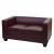 2er Sofa Couch Loungesofa Lille ~ Kunstleder, rot-braun