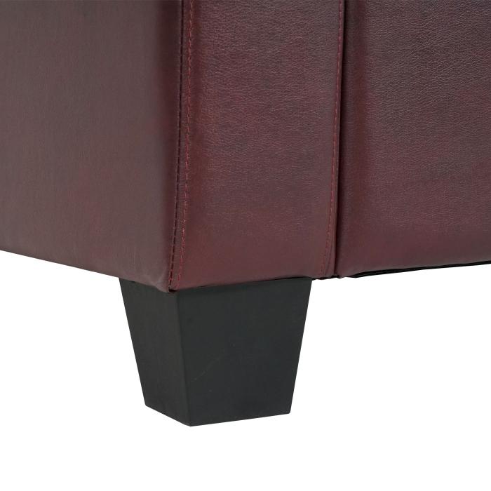 Defekte Ware (Holz in der Lehne gebrochen SK 3)| Sessel Loungesessel Lyon, Kunstleder ~ rot-braun
