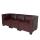 Modular 3-Sitzer Sofa Couch Lyon, Kunstleder ~ rot-braun, hohe Armlehnen