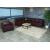 Modular Sofa-System Couch-Garnitur Lyon 6-1, Kunstleder ~ rot-braun