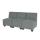 Modular 3-Sitzer Sofa Couch Lyon, Stoff/Textil ~ grau, ohne Armlehnen