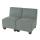 Modular 2-Sitzer Sofa Couch Lyon, Stoff/Textil ~ grau, ohne Armlehnen
